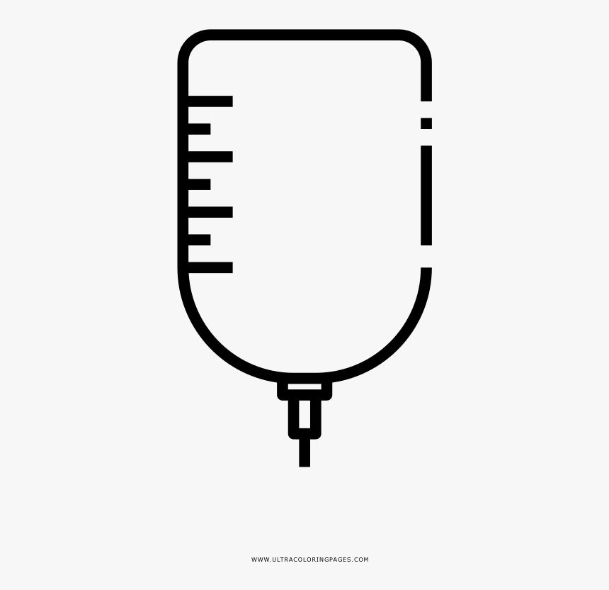 Iv Bag Coloring Page - Illustration, HD Png Download, Free Download