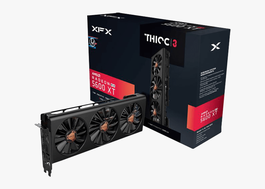 Radeon™ Rx 5600 Xt Thicc Iii Ultra, - Xfx Radeon Rx 5700 Xt Thicc 2, HD Png Download, Free Download