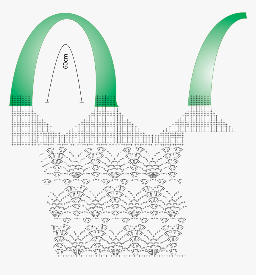 Bolsa De Crochê Com Euroroma Brilho - Graficos De Bolsa De Praia Em Croche, HD Png Download, Free Download