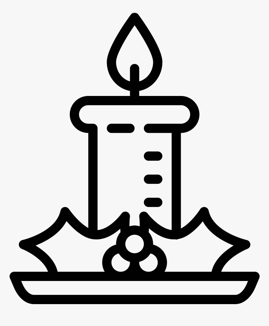 The Icon Is Of A Christmas Candle Sitting In A Small, HD Png Download, Free Download