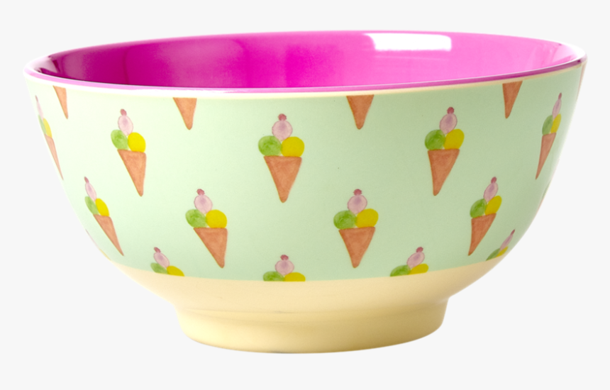 Ice Cream Print Melamine Bowl Rice Dk - Bowl, HD Png Download, Free Download