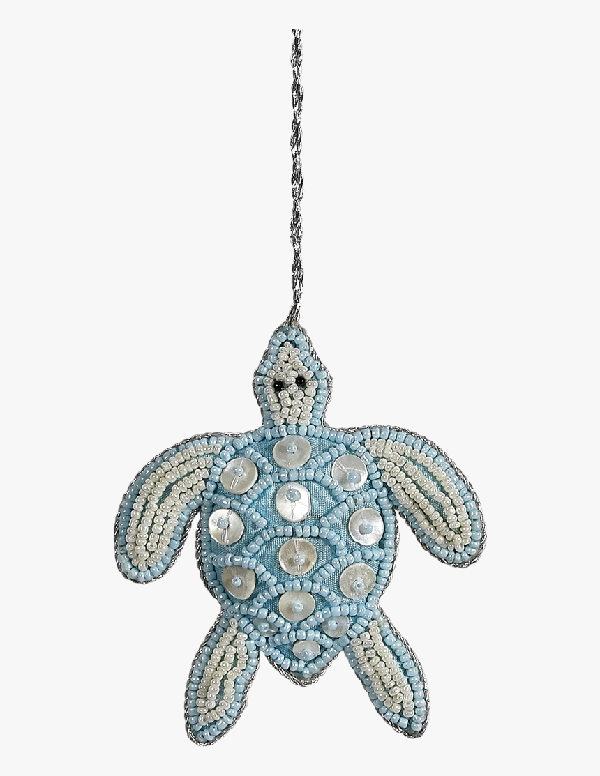 Turtle Blue Mop & Bead Ornament - Chain, HD Png Download, Free Download