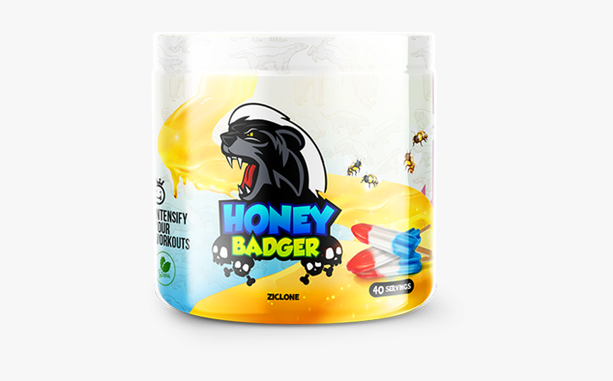 Yummy Sports Honey Badger Pre-workout - Yummy Honey Badger Ziclone, HD Png Download, Free Download