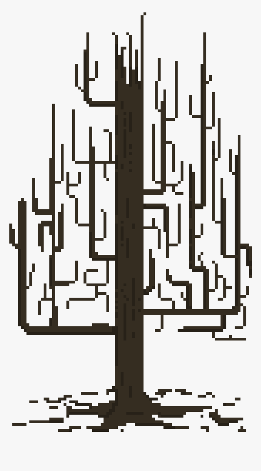 Tall Tree Pixel Art, HD Png Download - kindpng