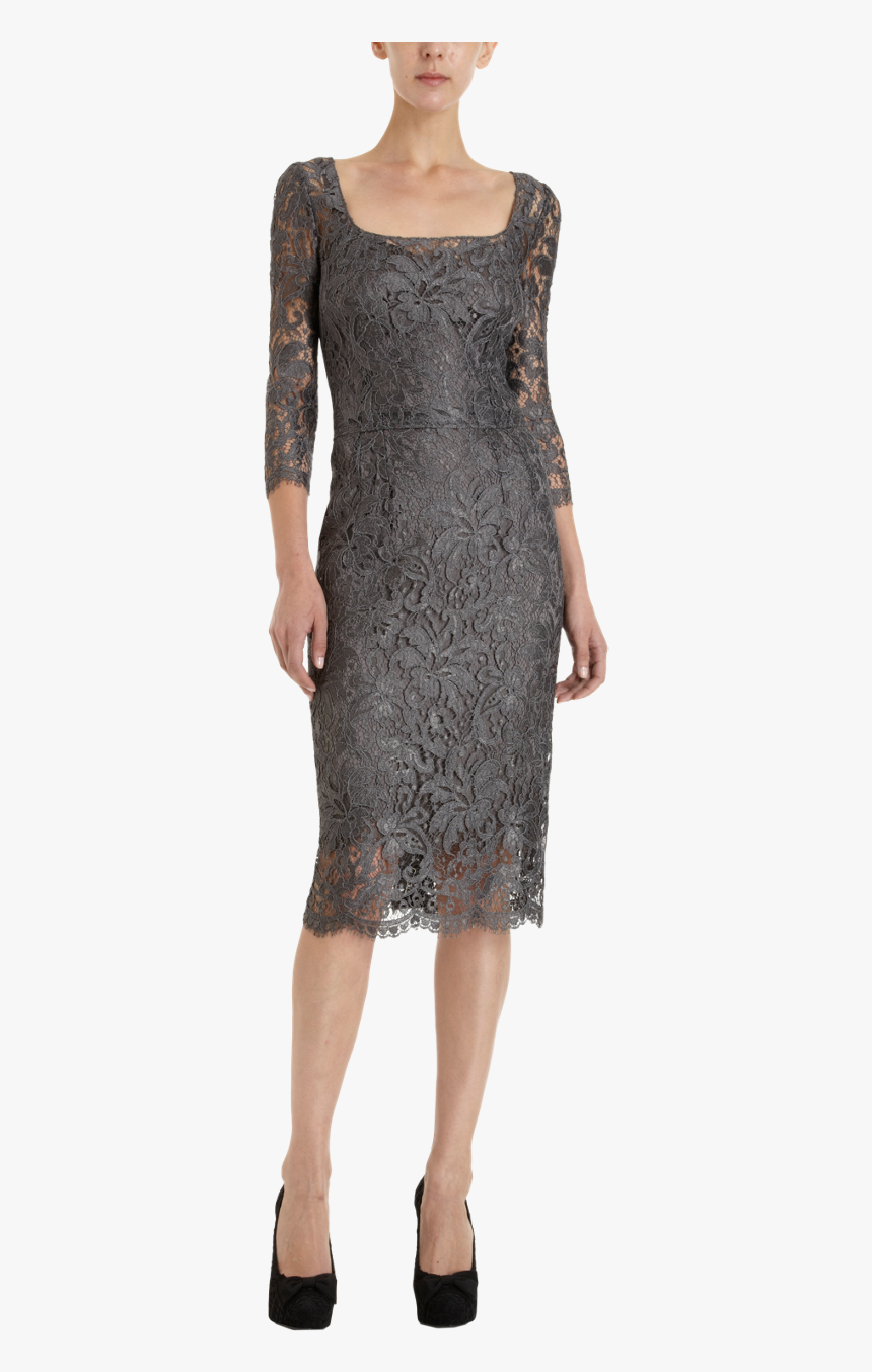 Dolce And Gabbana Grey Lace Dress, HD Png Download, Free Download