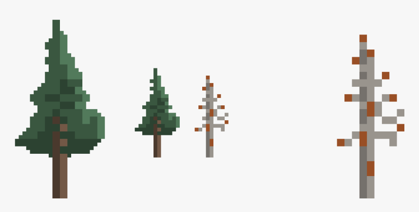 Pixel Art Burnt Trees, HD Png Download, Free Download