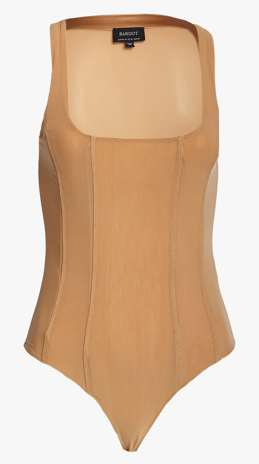 Mira Bodysuit In Colour Rugby Tan - Maillot, HD Png Download - kindpng