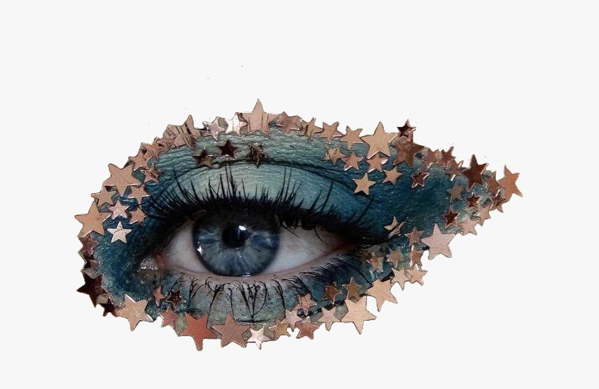 #eye #aesthetic #makeup #stars #blue #eyeshadow #pngs - Eye Makeup Aesthetic, Transparent Png, Free Download