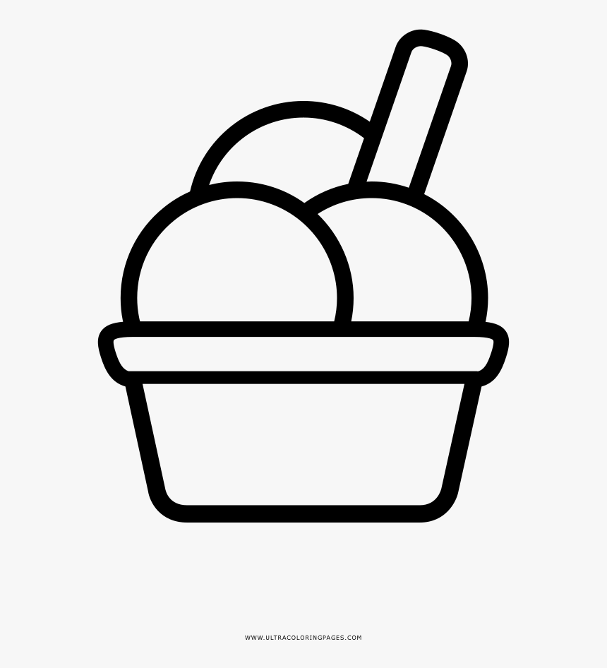 Ice Cream Scoops Coloring Page - Transportin Png, Transparent Png, Free Download