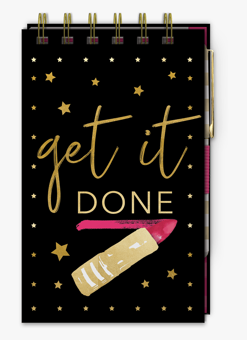 Get It Done Top Spiral Bound Notepad With Pen - Greeting Card, HD Png Download, Free Download