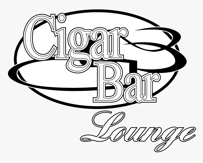 Cigar Bar Logo Black And White, HD Png Download, Free Download