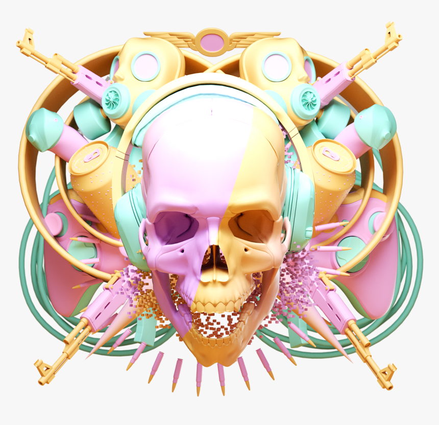 3d Design, Ogilvy Mather, Skulls, Hippie Art, 3d Artwork, - Art 3d Graphic Design, HD Png Download, Free Download