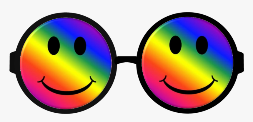 #freetoedit #rainbow #hippie #sunglasses - Smiley, HD Png Download, Free Download