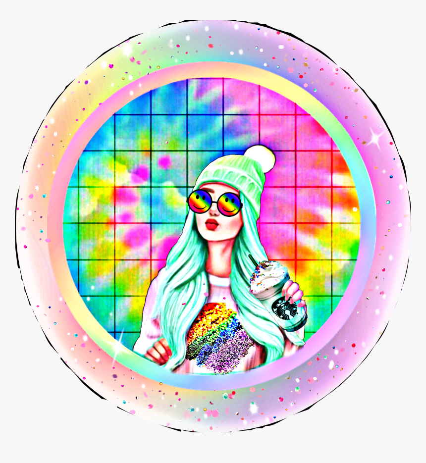 #freetoedit #hippie #tiedye #drink #starbucks #longhair, HD Png Download, Free Download