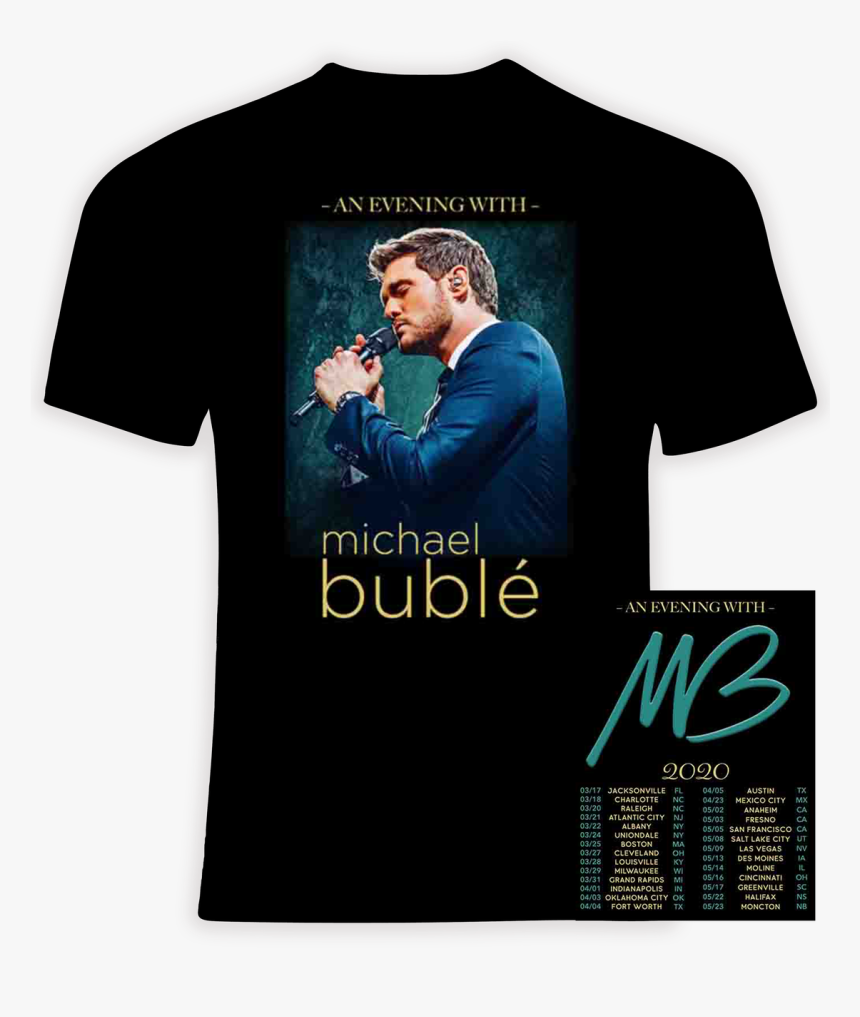 Michael Buble 2020 Concert T Shirt - Metallica Tour 2019 Shirts, HD Png Download, Free Download