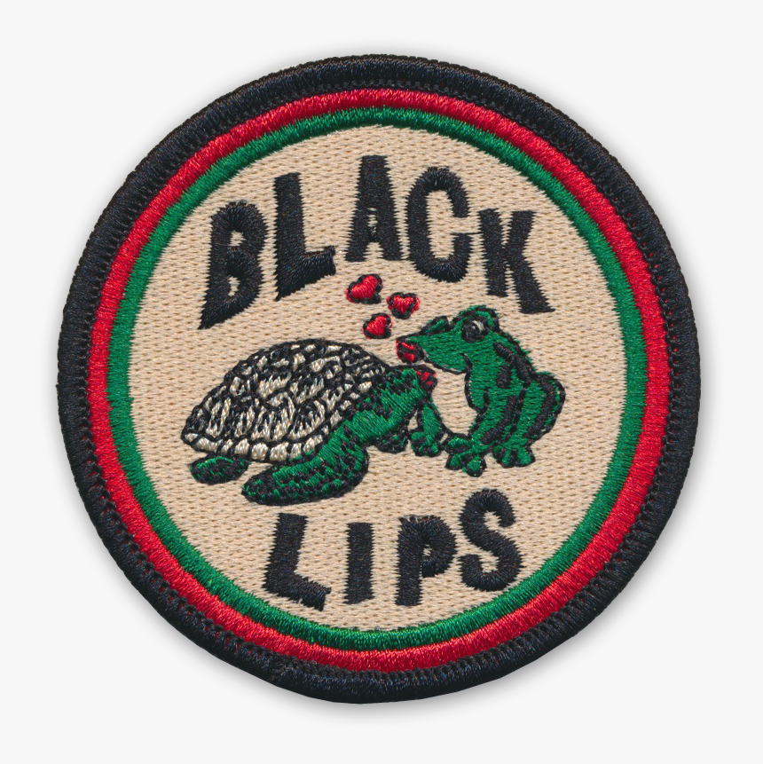 Black Lips Frog Kissing Turtle Patch - Emblem, HD Png Download, Free Download