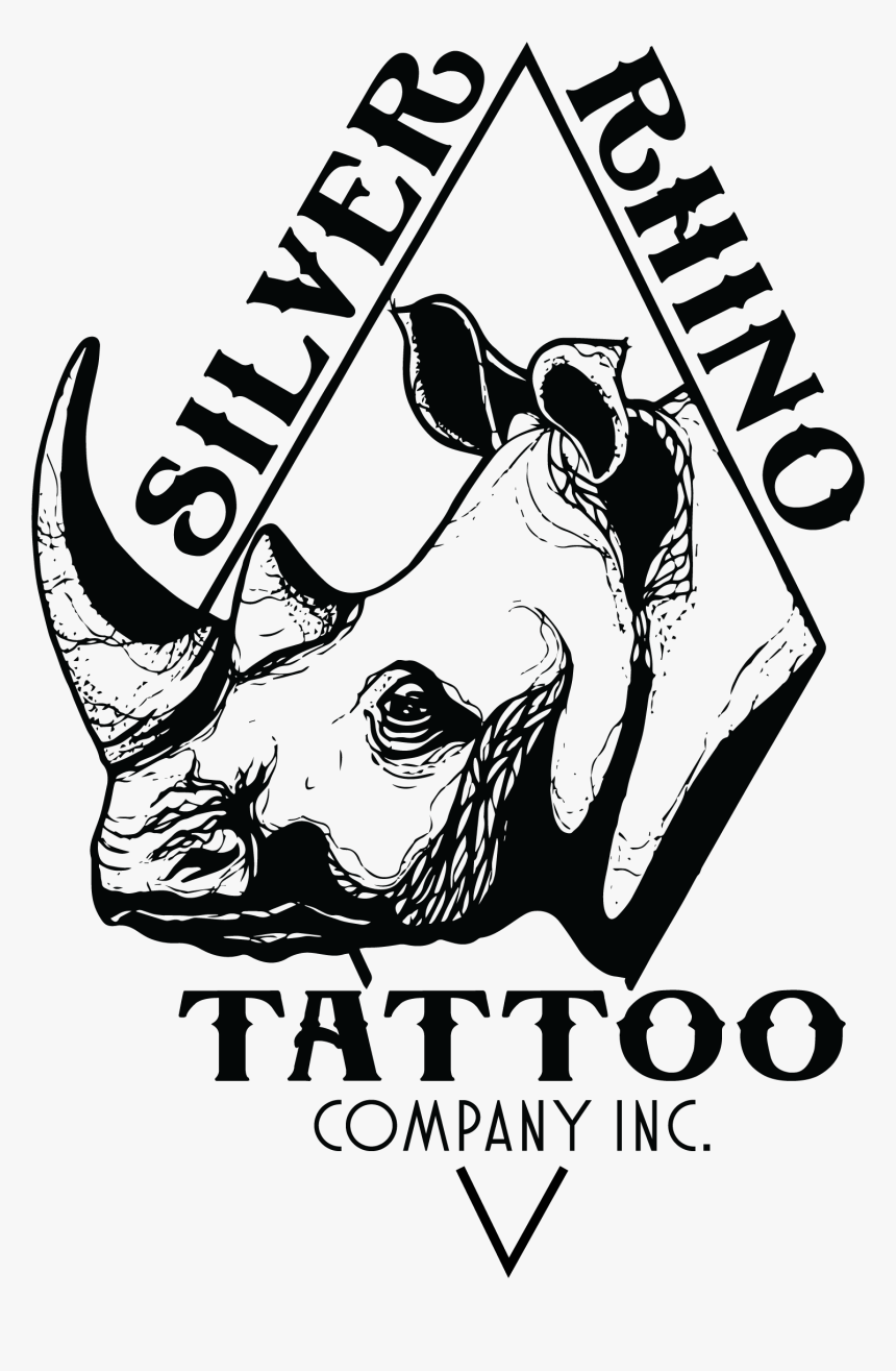 Silver Rhino Tattoo Company - Black Rhinoceros, HD Png Download, Free Download