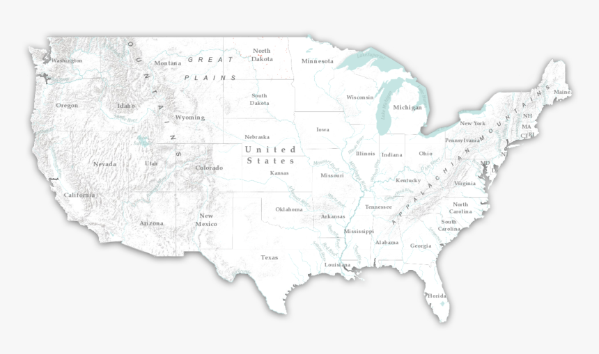 Outline Of The Us - Map, HD Png Download, Free Download