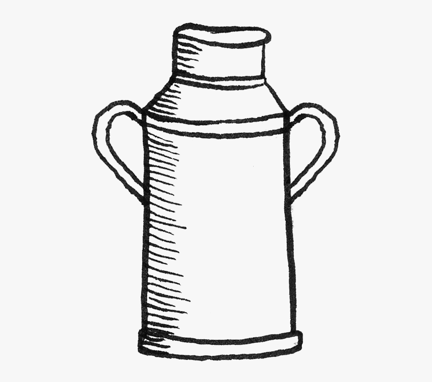 Milk Churn Drawing - Milk In Drawing, HD Png Download, Free Download