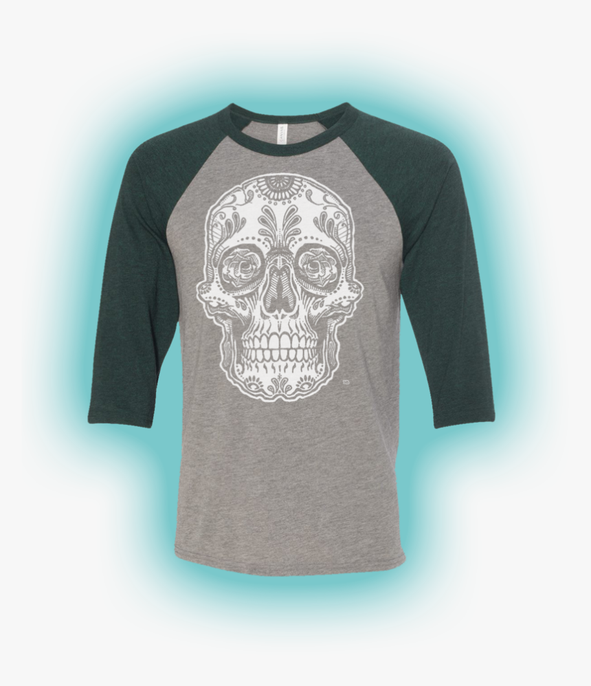 Sugar Skull Baseball Shirt, HD Png Download, Free Download