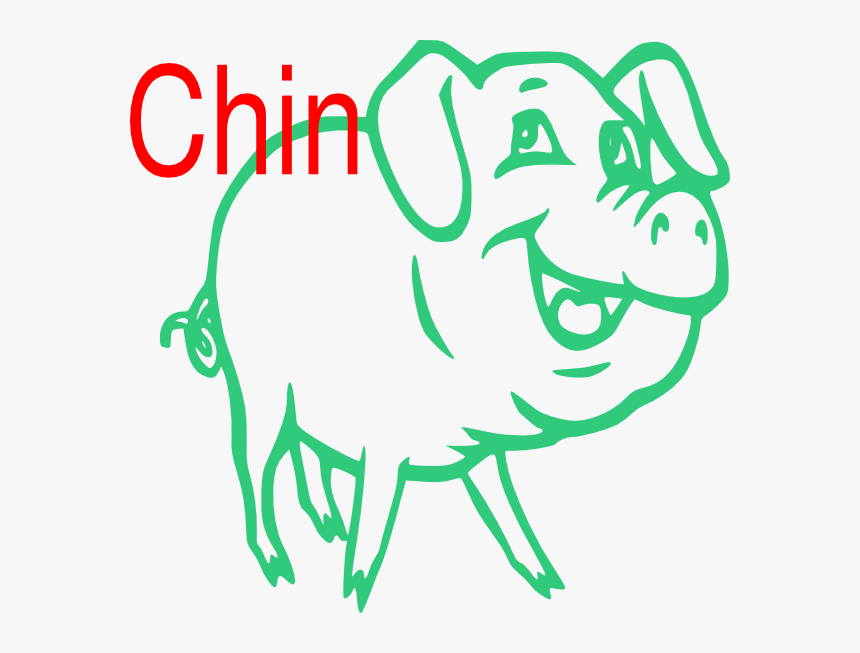 Green Pig Chen Svg Clip Arts - Transparent Black And White Clipart Pig, HD Png Download, Free Download