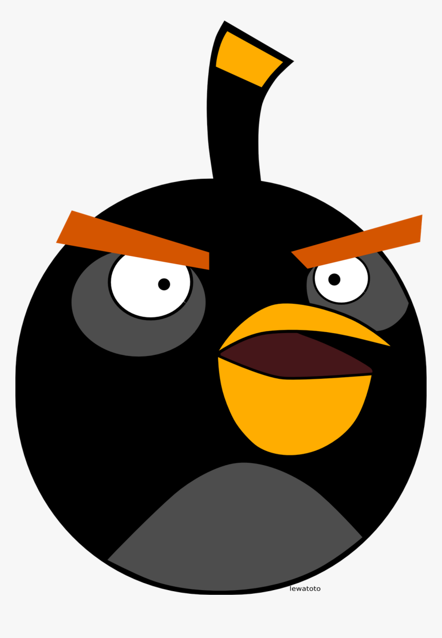 Angry Birds By Lewatoto-d4glkhp - Angry Birds Png Black, Transparent Png, Free Download