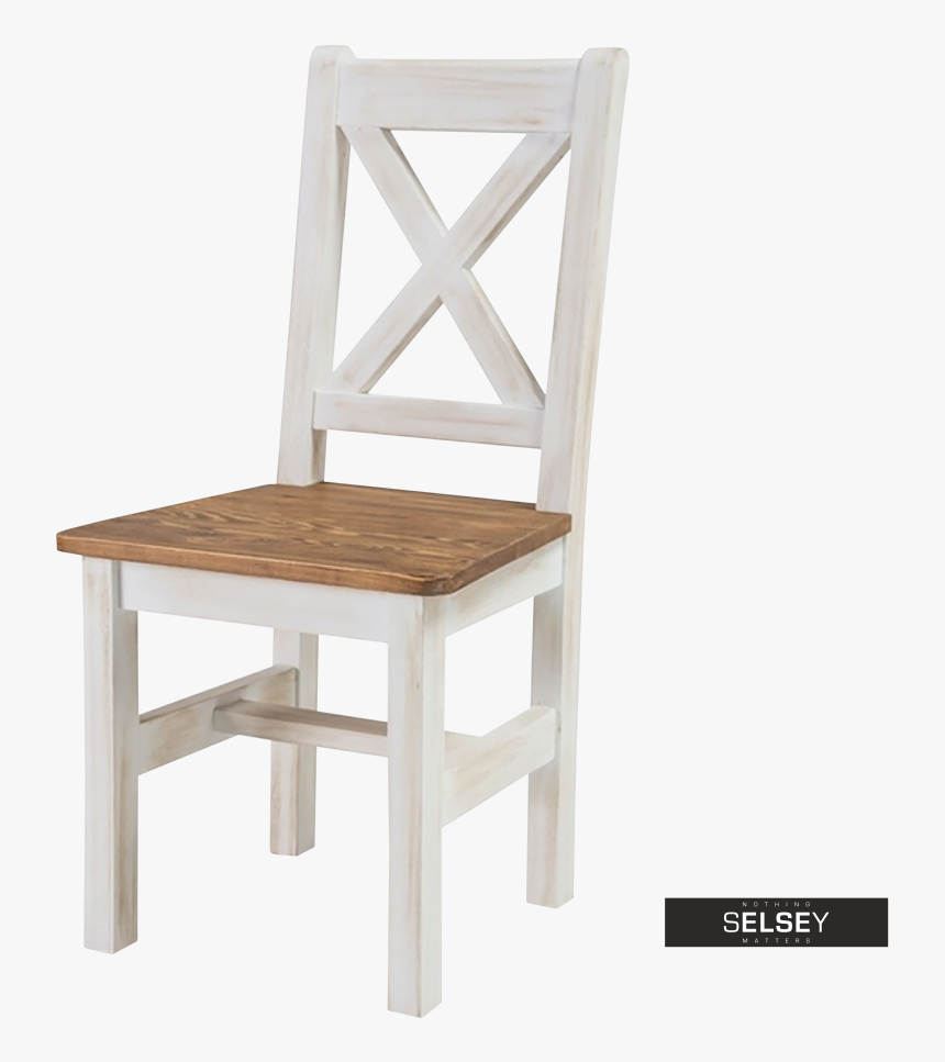 Paprot White Shabby Chic Dining Chair - Krzesło Paprot, HD Png Download, Free Download