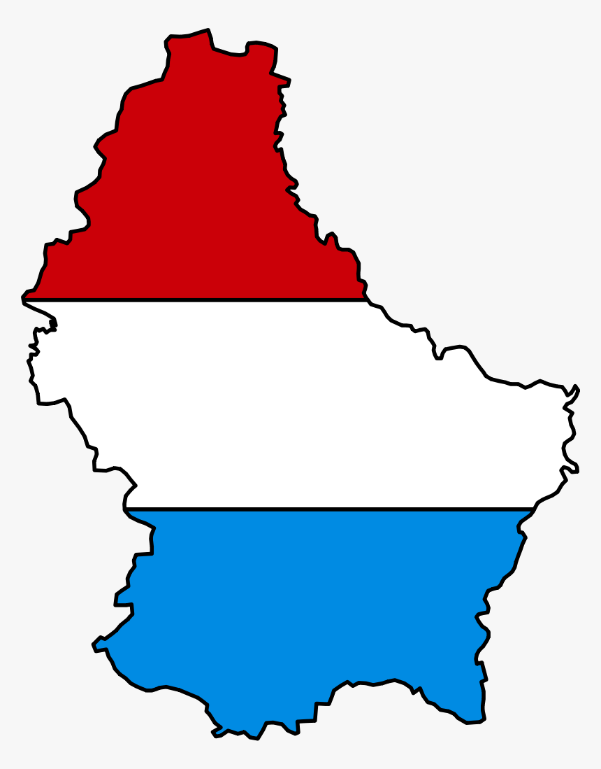 Luxembourg Flag Map Large Map - Luxembourg Map And Flag, HD Png Download, Free Download