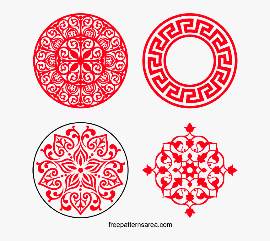 Free Silhouette Ornament Ornamental Svg Design - Ancient Greece Circle Design, HD Png Download, Free Download