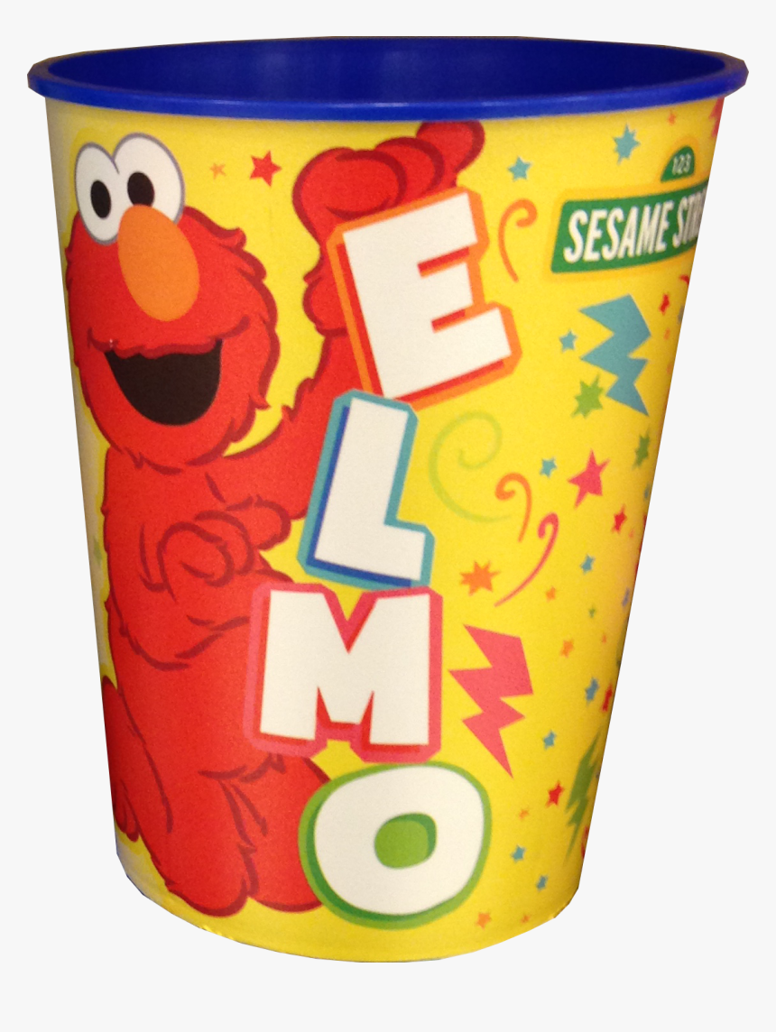 Sesame Has A New Set Of Plastic Cups Featuring Cookie - Cookie Monster & Elmo Plastic Cup, HD Png Download, Free Download