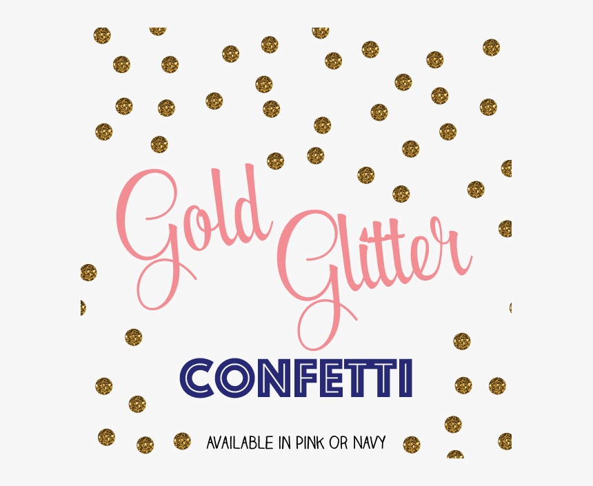 Gold Glitter Confetti - Polka Dot, HD Png Download, Free Download