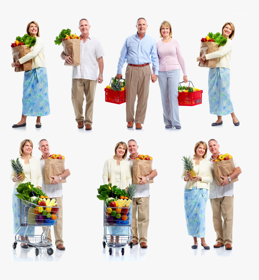 Mujer Compras Pareja Grupos Caucásica Familia Abuelo - Personas De Shopping Png, Transparent Png, Free Download