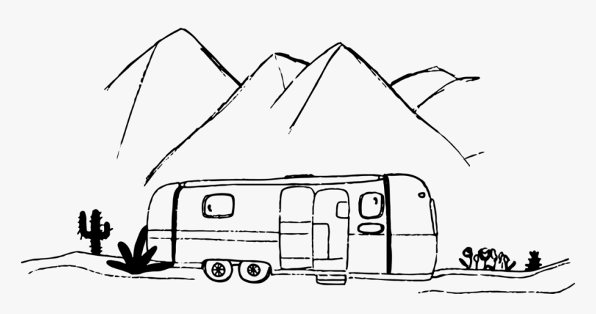 Airstream Mountain Scene, HD Png Download, Free Download