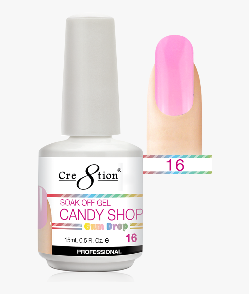 Color - Cre8tion Candy Shop Gum Drop Soak Off Gel .5oz, HD Png Download, Free Download