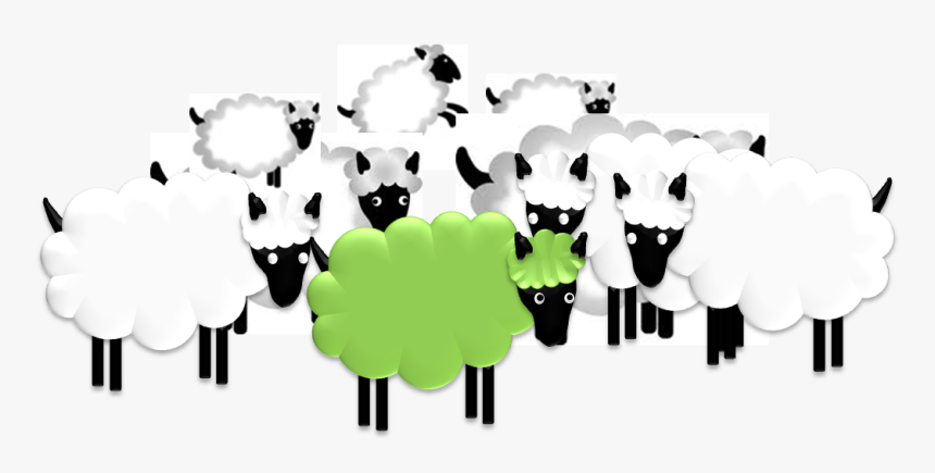 I Am The Green Sheep - Sheep Clip Art, HD Png Download, Free Download