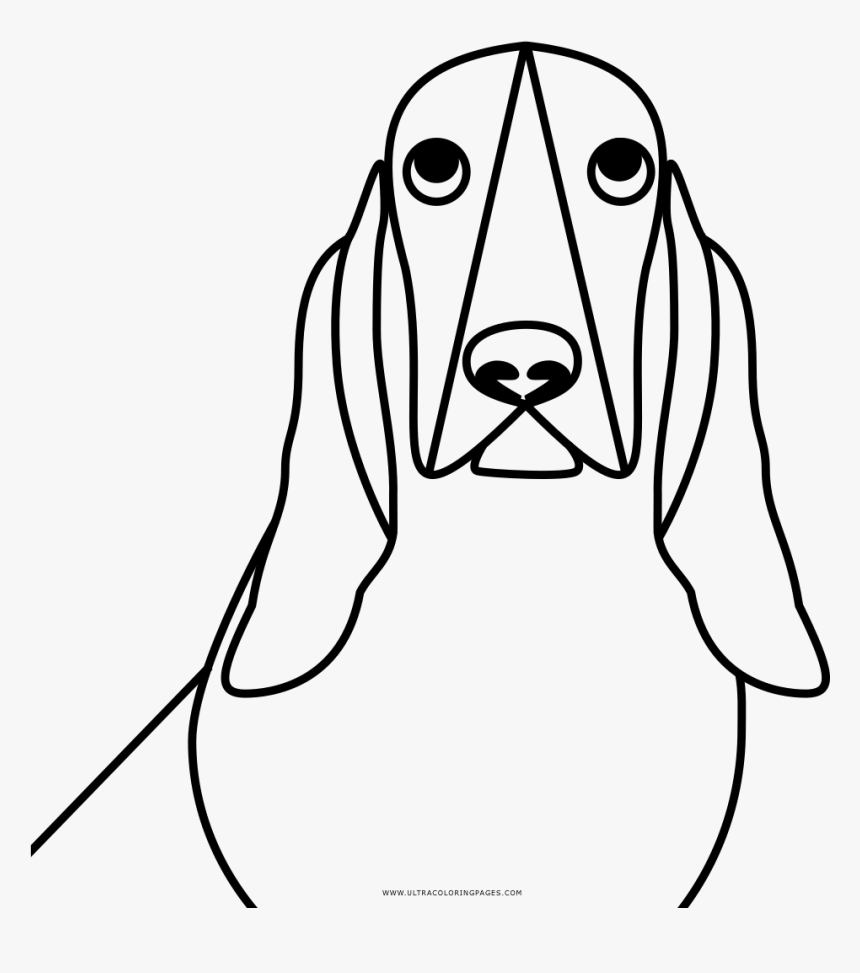 Basset Hound Coloring Page - Desenhos De Cachorro Basset, HD Png Download, Free Download