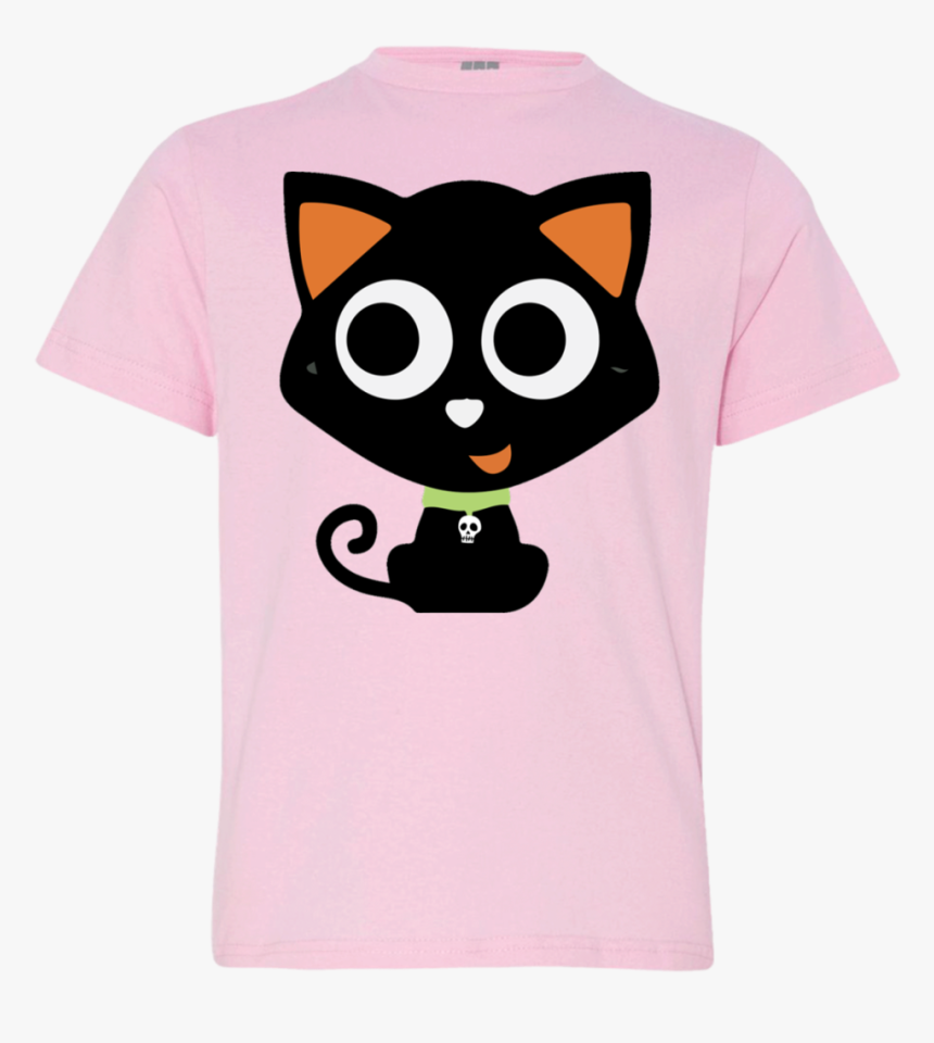 Glitter Halloween, Black Cat Black Youth Jersey T Shirt - Cartoon, HD Png Download, Free Download