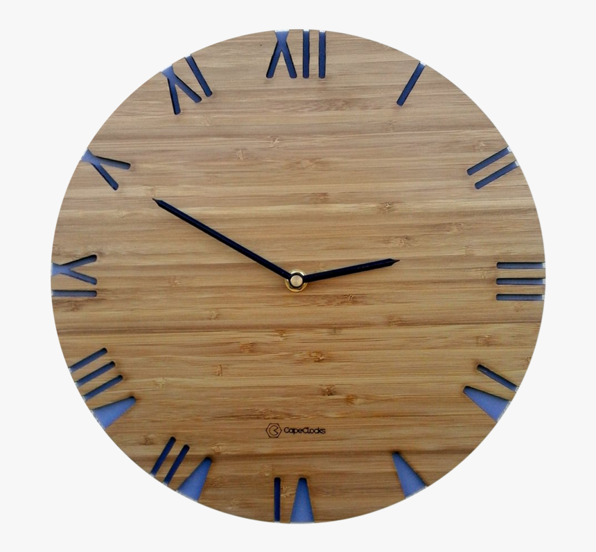 Roman Numeral Bamboo Clock By Capeclocks - Clock, HD Png Download, Free Download