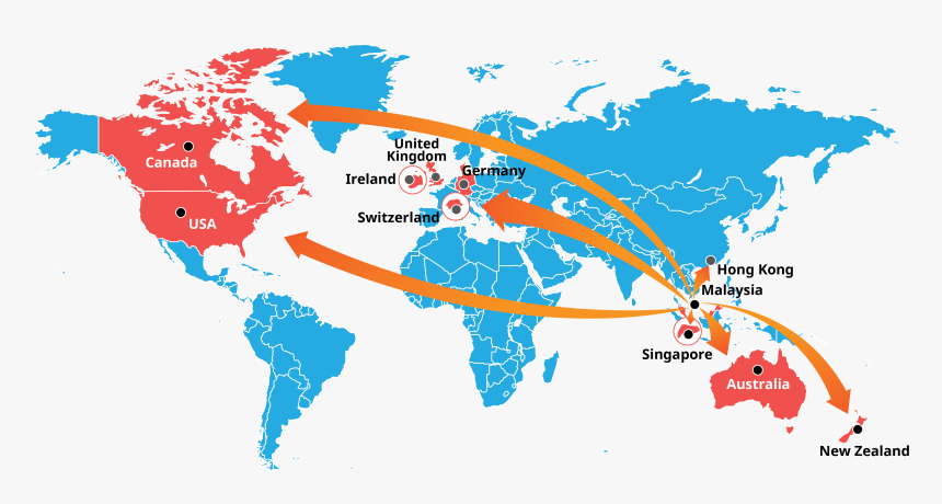 Best Ideas Of World Map Canada Usa For Canada Usa World - Australia And Canada On Map, HD Png Download, Free Download