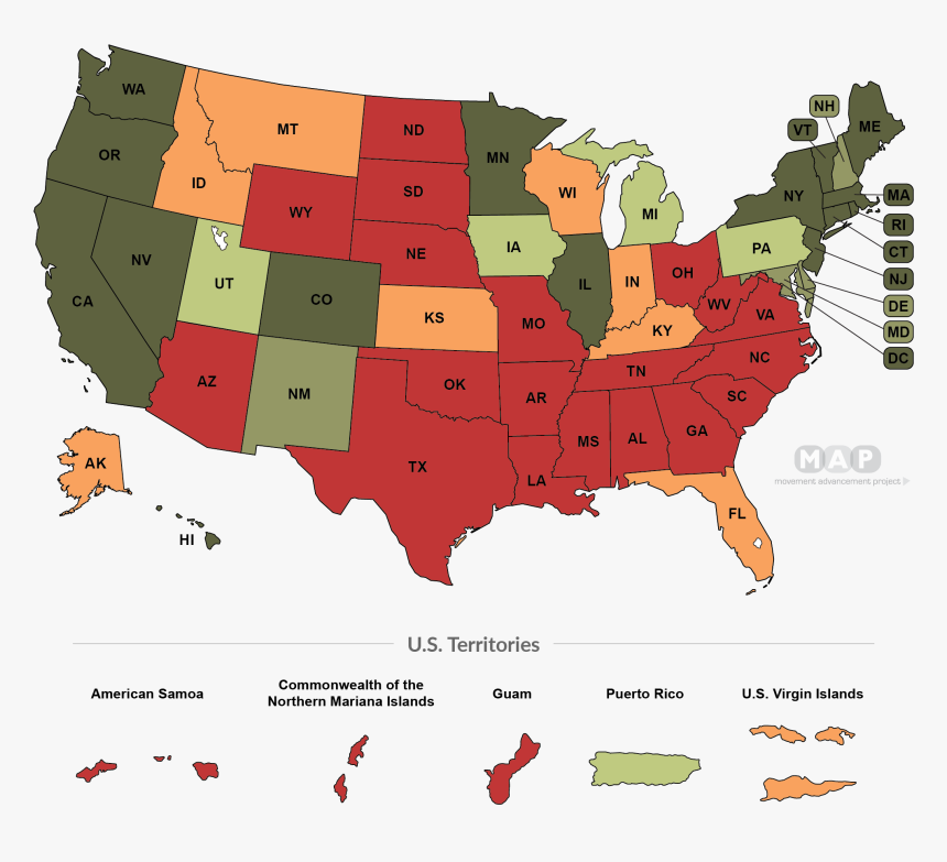 United States Map - Gay Marriage Legal States 2019, HD Png Download, Free Download