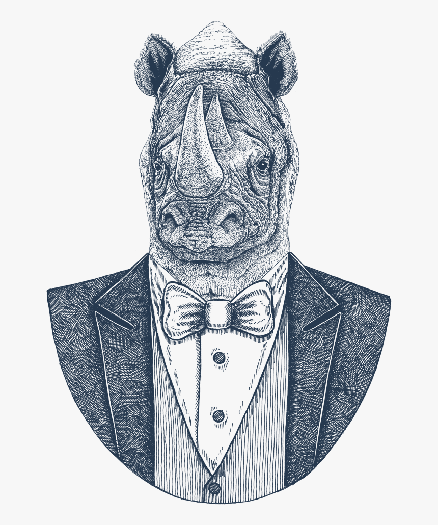 Rhino Wearing A Suit, HD Png Download, Free Download