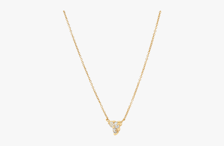 Gold Letter Necklace With Single Diamond Bezel, HD Png Download, Free Download