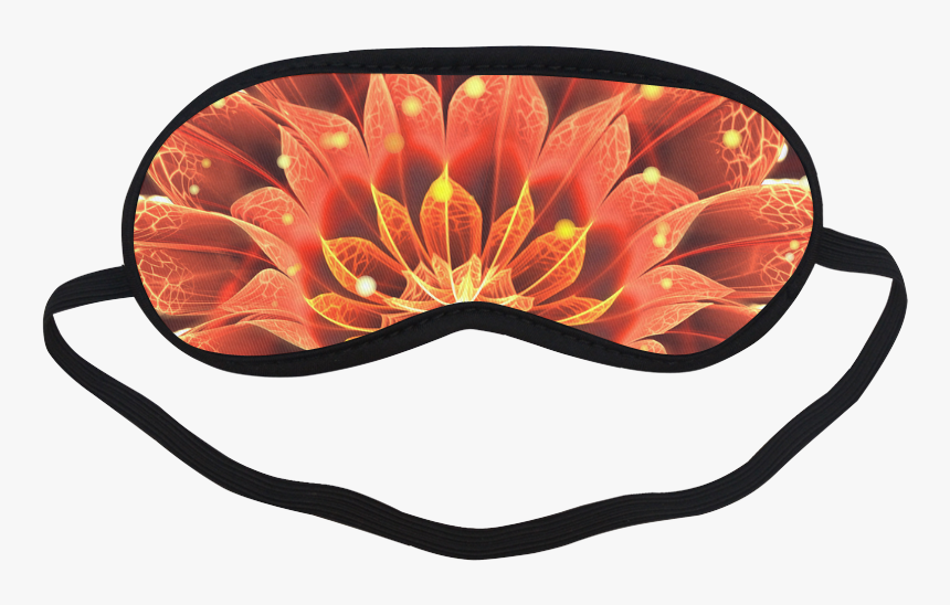 Fractal Sleeping Mask Red Dahlia Fractal Flower With - Funny Sleeping Eye Mask Design, HD Png Download, Free Download