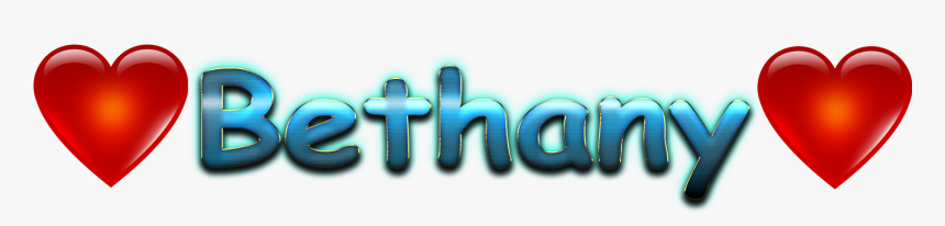 Bethany Love Name Heart Design Png - Heart, Transparent Png, Free Download