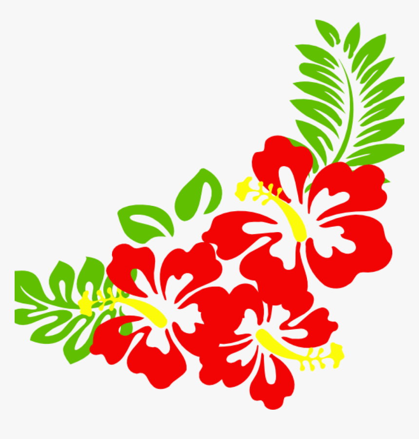 Hawaiian Border Clip Art Hawaiian Flower Clip Art Borders - Hawaiian Flower Clipart, HD Png Download, Free Download