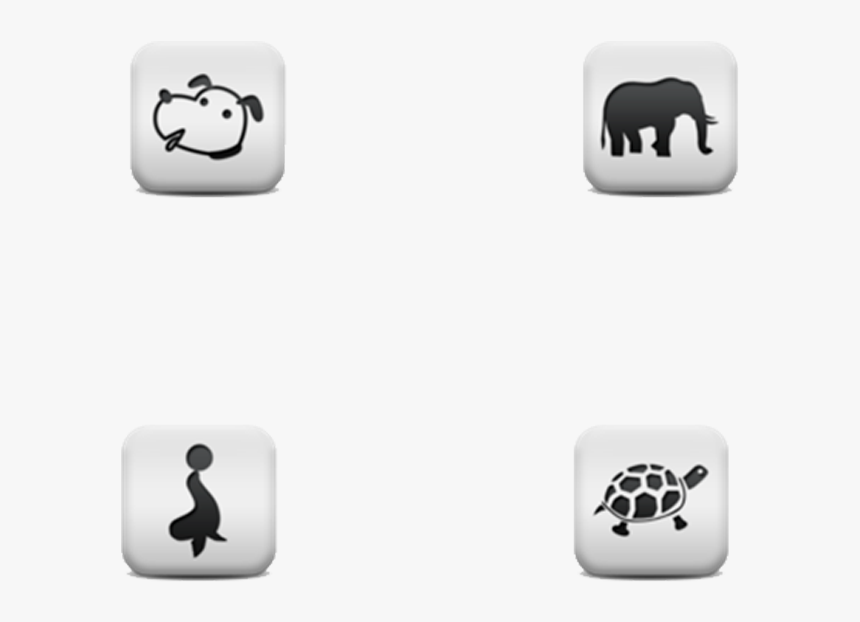 Flat Hand Drawn Animal Ui Icon - African Elephant, HD Png Download, Free Download