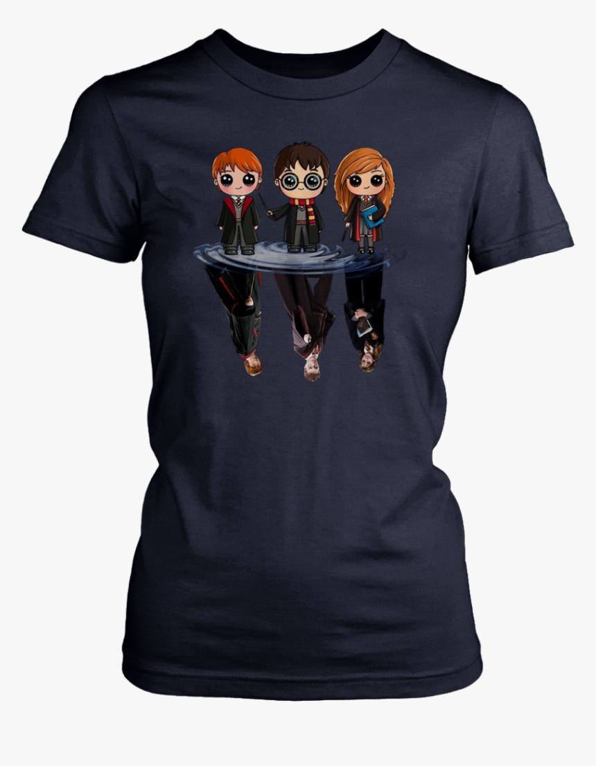 Harry Potter Characters Chibi Water Mirror Reflection - May The Scores Be With You Shirt, HD Png Download, Free Download