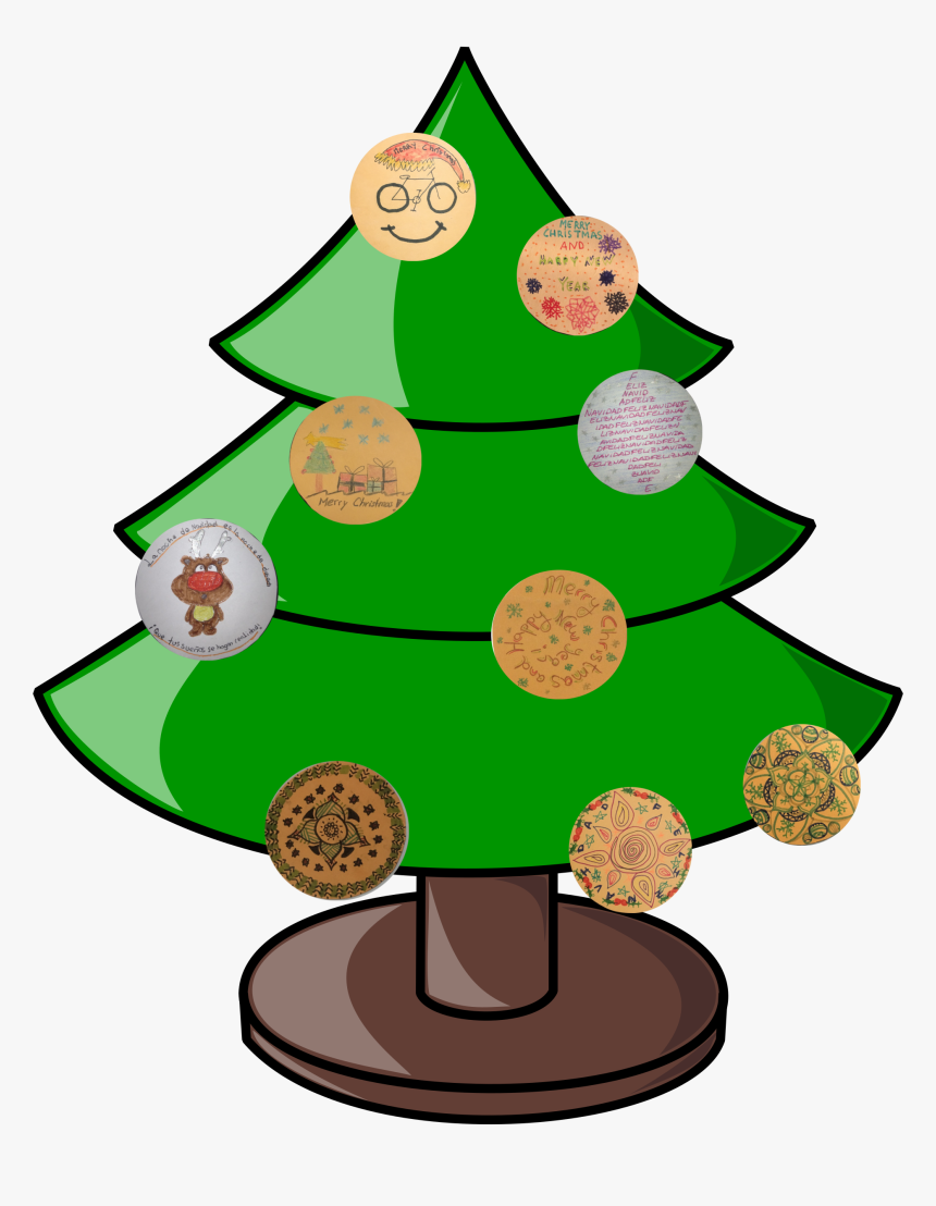 Transparent Happy New Year 2017 Clipart - Mini Christmas Tree Cartoon, HD Png Download, Free Download