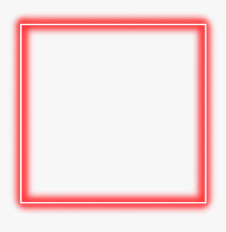 Red Neon Square Border Png Freetoedit Neon Square - Transparent Red ...