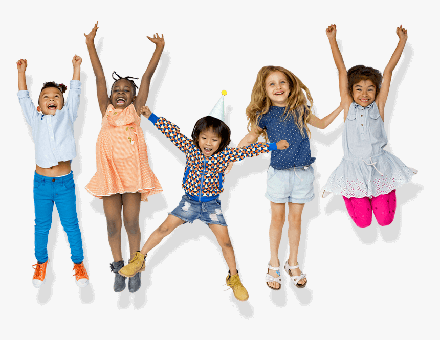 People In With Kids,family Taking Photos Together,holding - Transparent Kids Jumping, HD Png Download, Free Download